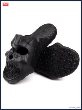Skull Slides Sandals Non Slip Cloud Pillow Slippers Open Toe EVA Unisex Beach